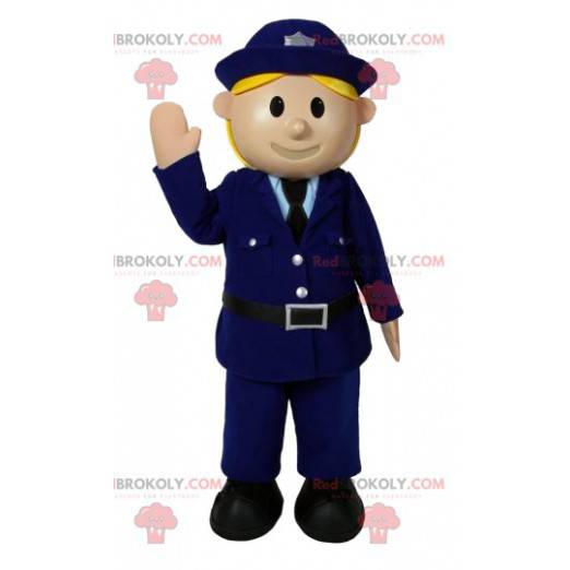 Politibetjent maskot i uniform - Redbrokoly.com