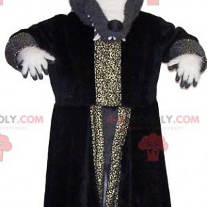 Gray wolf mascot with his big wizard coat - Redbrokoly.com