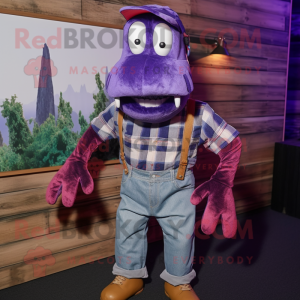 Purple Lobster mascotte...