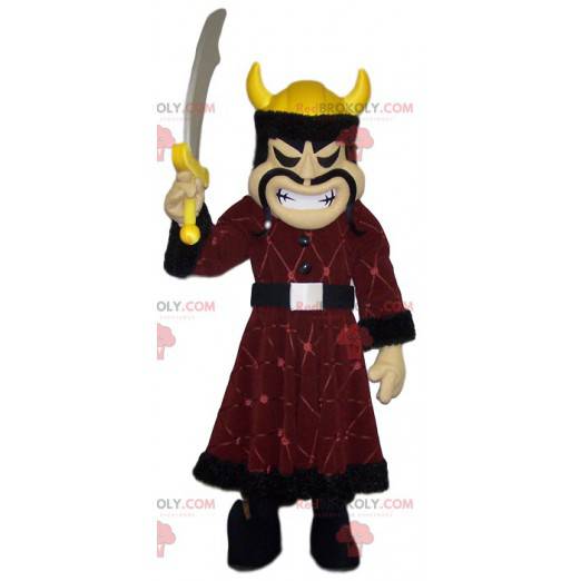 Mascote do guerreiro visigótico com sua roupa tradicional -