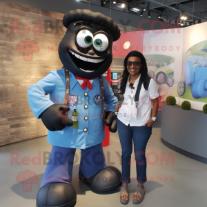 Black Doctor mascot costume character dressed with a Mom Jeans and Cufflinks