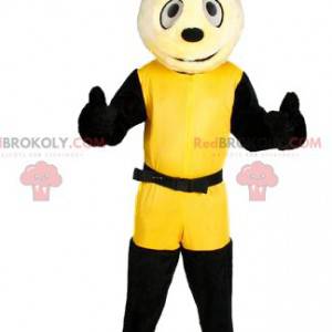 Mascotte de petit chien en tenue de sport jaune - Redbrokoly.com