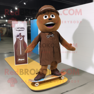 Brun skateboard maskot...