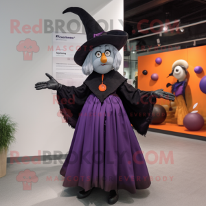 nan Witch mascot costume character dressed with a Pleated Skirt and Mittens