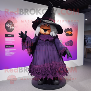 nan Witch mascot costume character dressed with a Pleated Skirt and Mittens