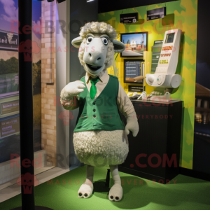 Green Merino Sheep mascotte...
