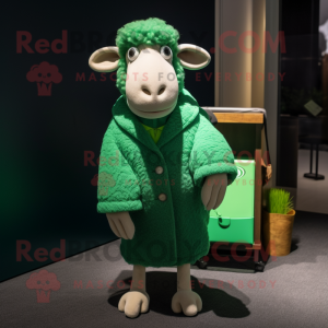 Green Merino Sheep mascotte...