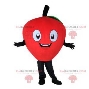 Mascotte de fraise toute mignonne et heureuse - Redbrokoly.com