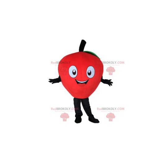 Mascote morango fofo e feliz - Redbrokoly.com