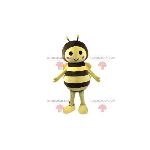 Mascotte de petite abeille trop mignonne avec ses antennes -
