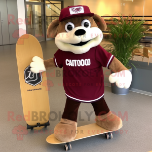 Maroon Skateboard maskot...