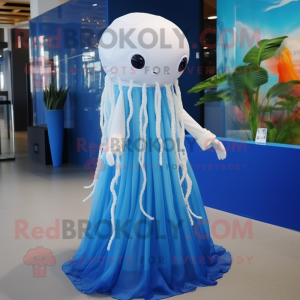 Blue Jellyfish maskot...