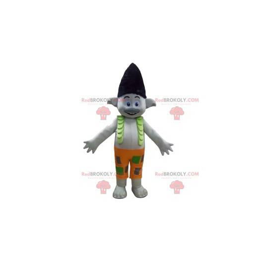 Gray pixie mascot with a funny hairstyle - Redbrokoly.com