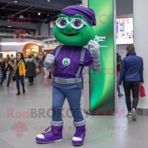 Paarse Ierse vlag mascotte...