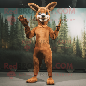 Rust Roe Deer maskot kostym...