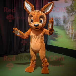 Rust Roe Deer maskot kostym...