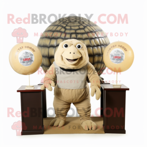 Beige Glyptodon mascotte...