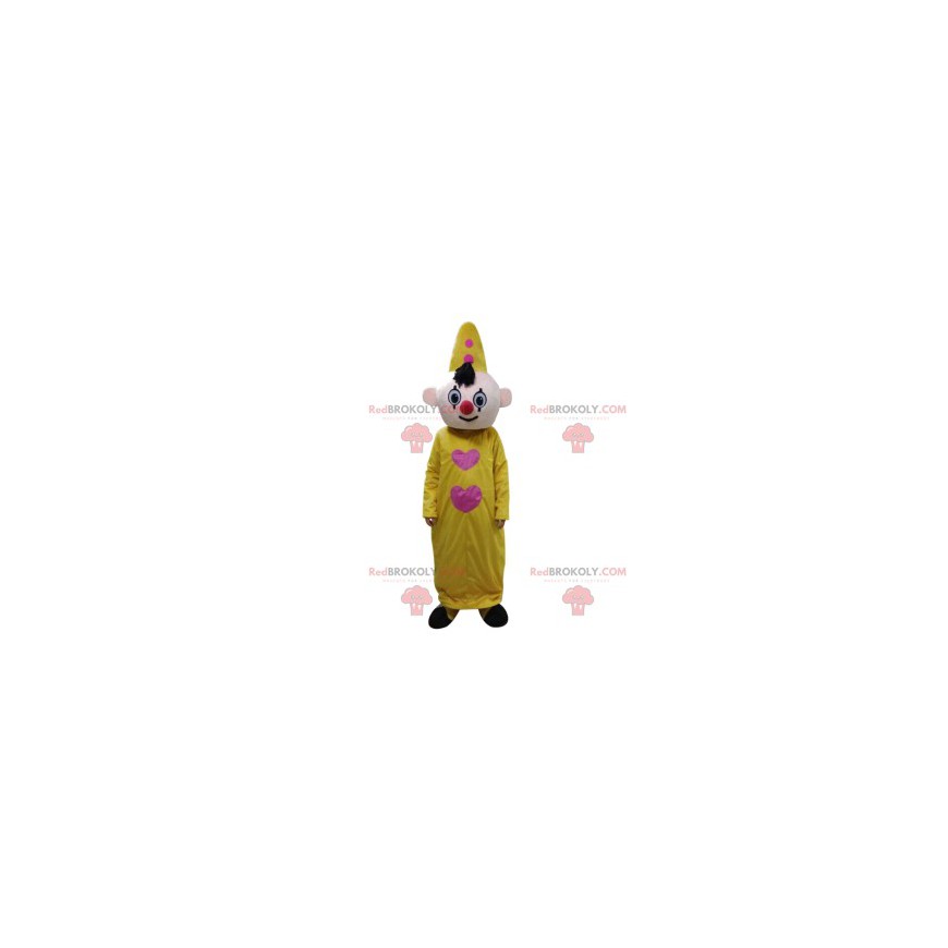Clown mascot with his yellow costume and hat - Redbrokoly.com Clown mascot with his yellow costume and hat - Redbrokoly.com
