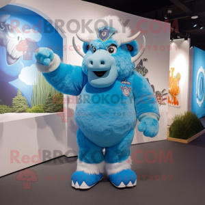 Sky Blue Bison maskot...