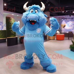 Sky Blue Bison maskot...