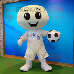 Cream Soccer Ball maskot...