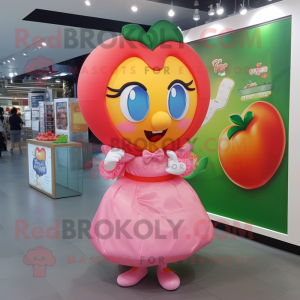 Peach Heart maskot drakt...