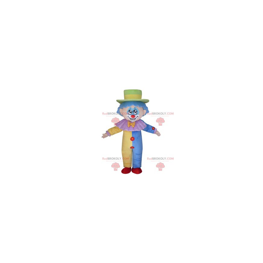 Very cute clown mascot with a pastel costume - Redbrokoly.com