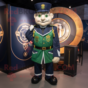 Navy Celtic Shield maskot...