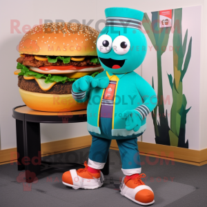 Teal Burgers maskotdräkt...