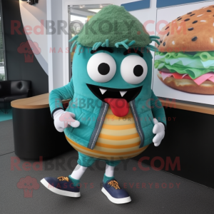 Teal Burgers mascotte...