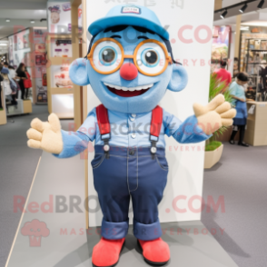 nan Bracelet mascot costume character dressed with a Denim Shorts and Suspenders