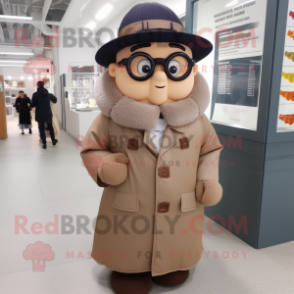 nan Attorney mascot costume character dressed with a Parka and Eyeglasses