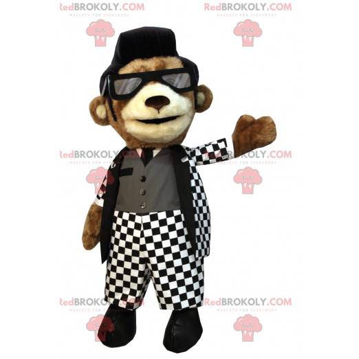 Mascotte d'ours brun, danseur de rock'n'roll - Redbrokoly.com