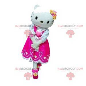 Hello Kitty maskot med sin fuchsia kjole - Redbrokoly.com