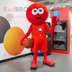 Rød Basketball Ball maskot...