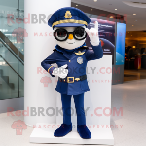 Navy Magician mascot costume character dressed with a Bootcut Jeans and Sunglasses