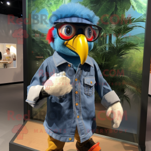  Macaw maskot drakt figur...