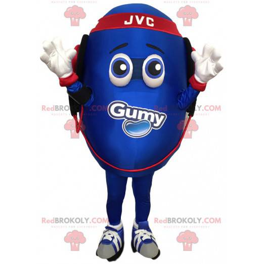 Mascotte d'œuf bleu. Costume d'œuf - Redbrokoly.com