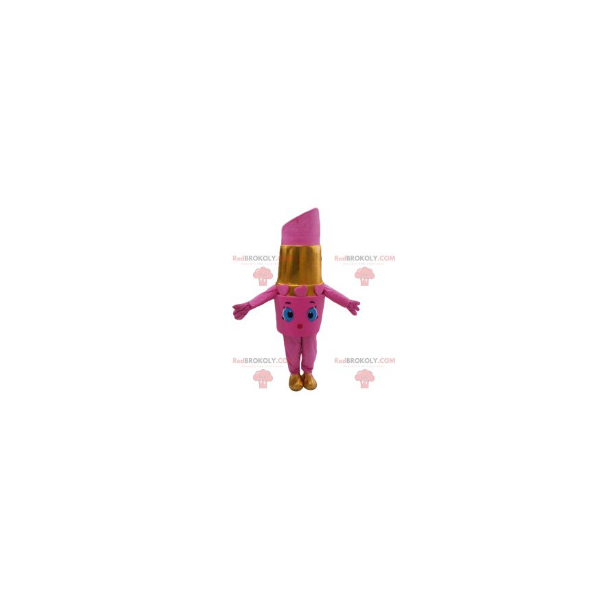 Mascota de lápiz labial rosa - Redbrokoly.com