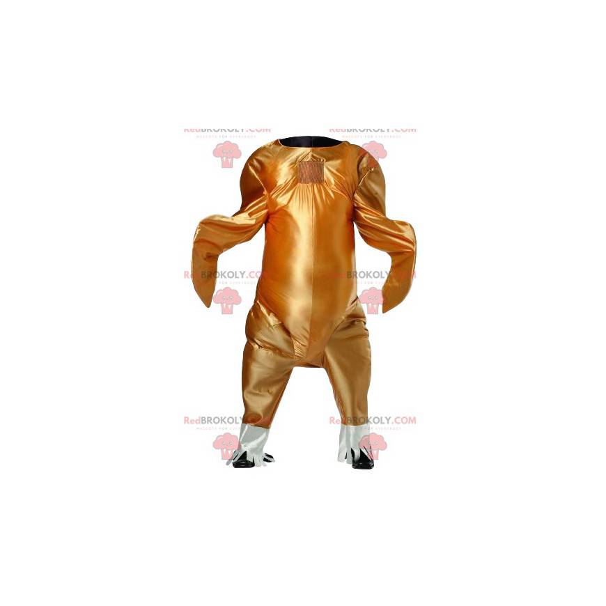 Mascota de pollo dorado. Disfraz de pollo - Redbrokoly.com