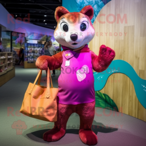 Magenta Marten maskot...