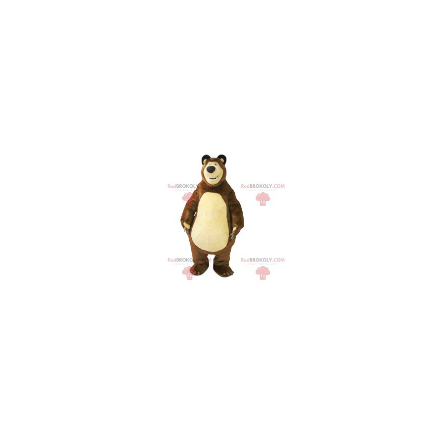 Mascotte d'ours brun bedonnant. Costume d'ours brun - Mascotte d'ours brun bedonnant. Costume d'ours brun -