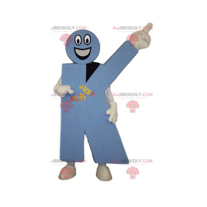 Mascotte de la lettre K en bleu. Costume de la lettre K -