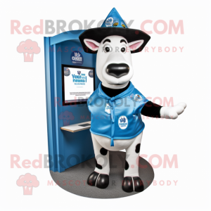 Blue Holstein Cow mascotte...