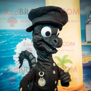 Black Seahorse maskot...