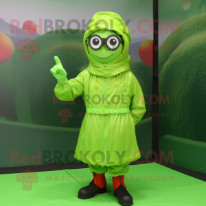 Lime Green Commando maskot...