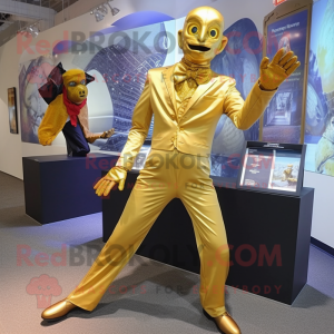 Gold Contortionist maskot...