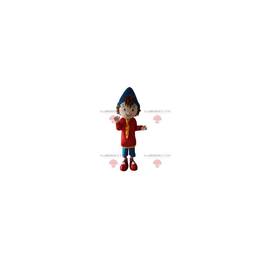 Kleine jongensmascotte met zijn marineblauwe puntige hoed - Kleine jongensmascotte met zijn marineblauwe puntige hoed -