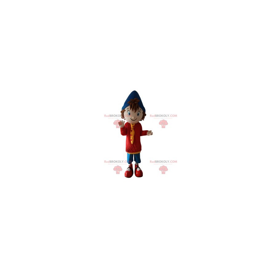 Lille dreng maskot med sin marineblå spidse hat - Redbrokoly.com