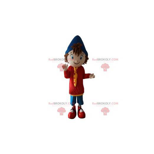 Little boy mascot with his navy pointy hat - Redbrokoly.com